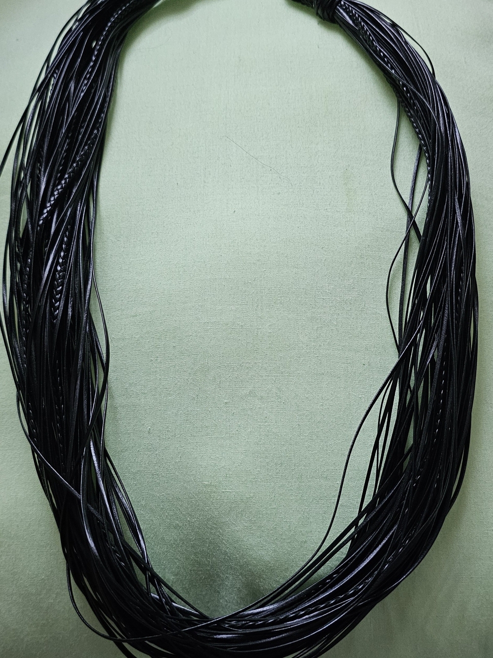 Multi-Strand Black Cord Necklace